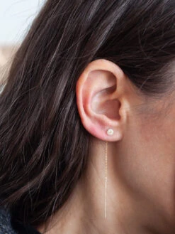 Opal Chain Earrings -Rikumo 8.6.4 DESIGN LTD Opal Chain Earrings Lifestyle 1