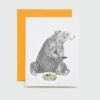 Greeting Card - Albert Finnegan Black Bear -Rikumo Albert Finnegan Black Bear