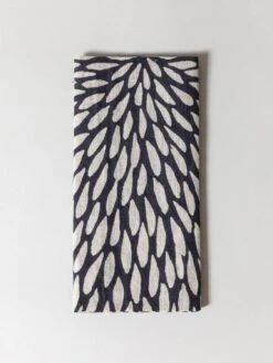 Kamawanu Tenugui - Chrysanthemum -Rikumo Four Design Kamawanu Tenugui Chrysanthemum Grey 1