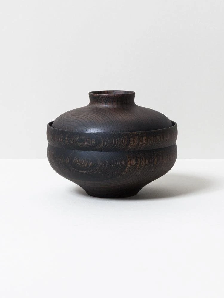 Tsumugi Wooden Bowl With Lid - Gunbai (Black) 3 Tsumugi Wooden Bowl With Lid - Gunbai (Black)