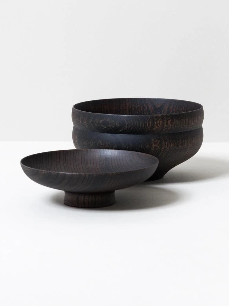 Tsumugi Wooden Bowl With Lid - Gunbai (Black) 4 Tsumugi Wooden Bowl With Lid - Gunbai (Black) - Image 2