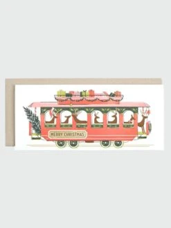 Greeting Card - Christmas Trolley