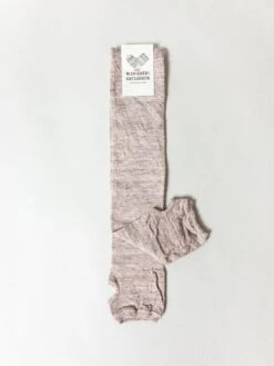 Knitwin Linen Arm Cover -Rikumo Knitwin Linen Arm Cover White Brown 3