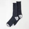 Recycled Cotton Ribbed Socks, Charcoal -Rikumo Knitwin Recycled Cotton Ribbed Socks Charcoal 1