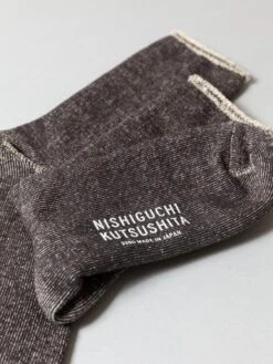 Silk Cotton Lounge Socks - Charcoal -Rikumo Knitwin Silk Cotton Lounge Socks Charcoal 2