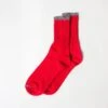 Silk Cotton Socks, Red
