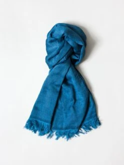 Haolu Cotton Wool Stole 13 Haolu Cotton Wool Stole -Rikumo Kontex Haolu Cotton Wool Stole Indigo 1