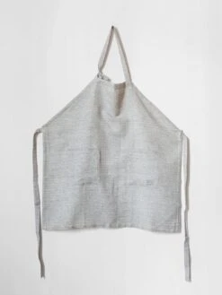 Moku Linen Apron -Rikumo Kontex Moku Linen Apron Charcoal 2