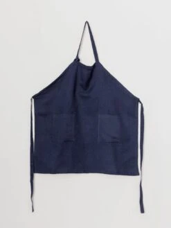 Moku Linen Apron -Rikumo Kontex Moku Linen Apron Ink Blue 3
