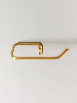 Kanamono Toilet Paper Holder 14 Kanamono Toilet Paper Holder -Rikumo Muro Kanamono Toilet Paper Stocker Matte Brass 1