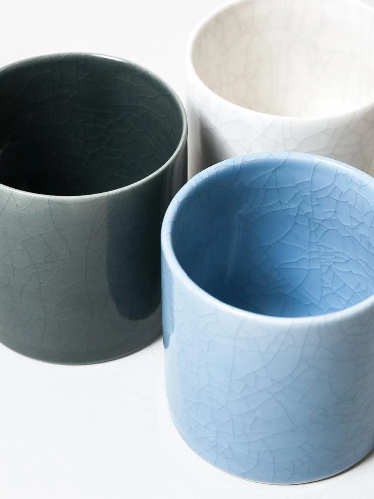 Nankei Banko Yaki Crackle Tea Cup 4 Nankei Banko Yaki Crackle Tea Cup - Image 2