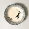 Round Flower Plate - Monkey 1 Round Flower Plate - Monkey -Rikumo Naomitu Pottery Round Flower Plate Monkey 4