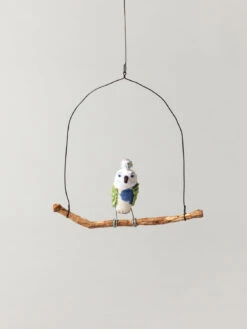 Roost Wire Bird Mobile - Blue Owl