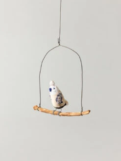 Roost Wire Bird Mobile - Blue Owl -Rikumo Rojinosora Roost Wire Bird Mobile Blue Owl 4