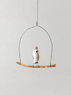Roost Wire Bird Mobile - Blue Owl -Rikumo Rojinosora Roost Wire Bird Mobile Blue Owl 5
