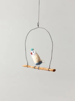 Roost Wire Bird Mobile - Blue Owl -Rikumo Rojinosora Roost Wire Bird Mobile Blue Owl 6