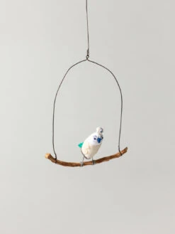 Roost Wire Bird Mobile - Blue Owl -Rikumo Rojinosora Roost Wire Bird Mobile Blue Owl 9