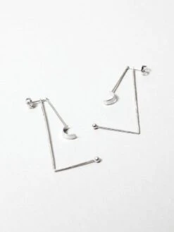SUNn Elle Earrings 10 SUNn Elle Earrings -Rikumo SUN Elle Earring Long Rhodium 1