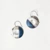 Blue Silver Earrings 1 Blue Silver Earrings -Rikumo Shima Blue Silver Earrings Circle 1