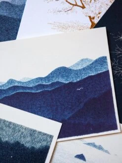 Shunshun Postcard - White Indigo Woods -Rikumo Shunshun Post Card Lifestyle 3