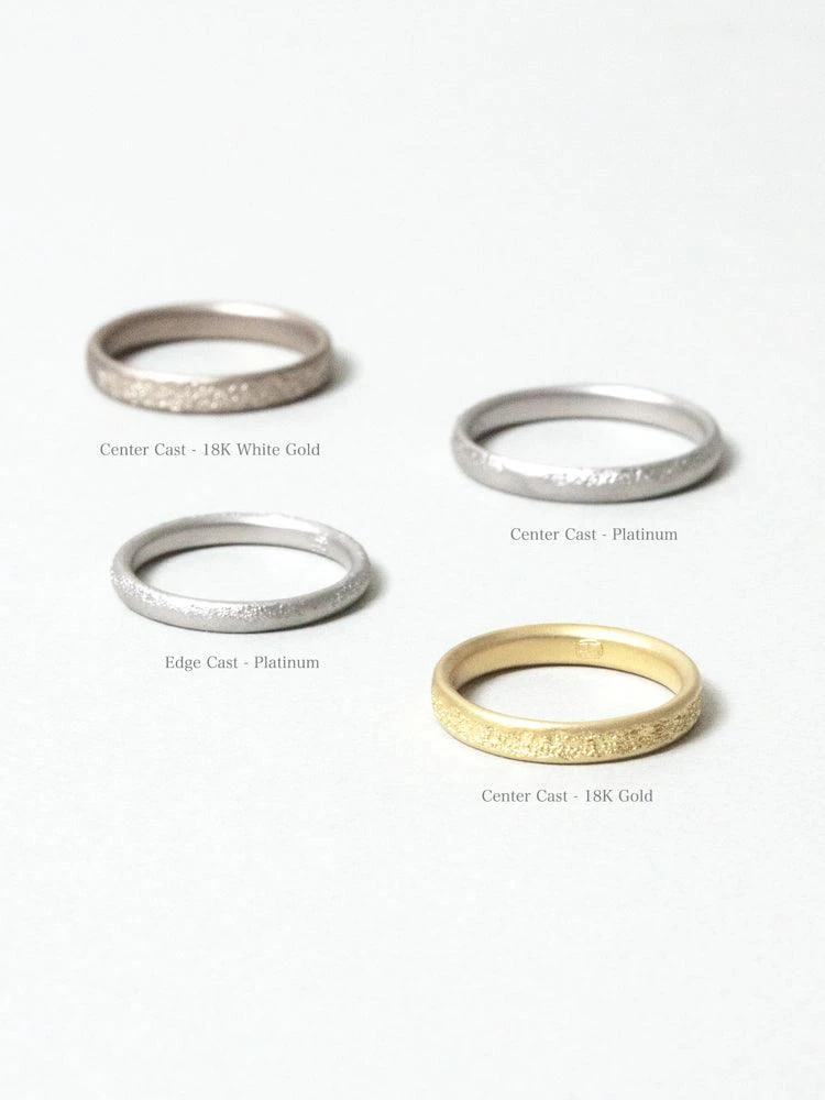 Edge Cast 18K White Gold Wedding Band 3 Edge Cast 18K White Gold Wedding Band