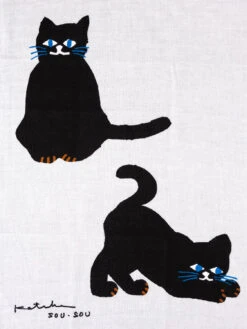 SOU•SOU Tenugui - Neko -Rikumo SouSou Tenugui Neko 3