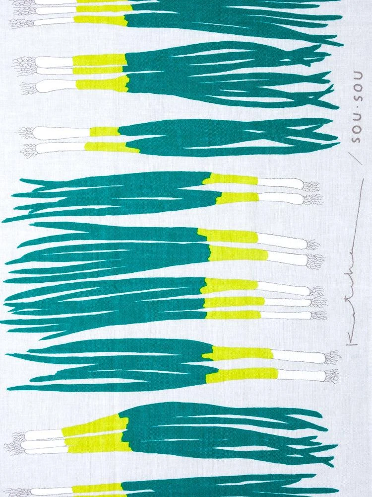 SOU•SOU Tenugui - Scallions 5 SOU•SOU Tenugui - Scallions - Image 3