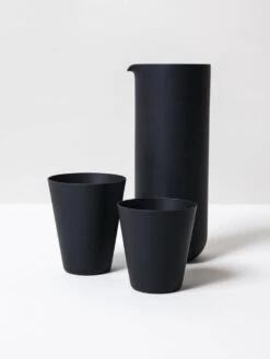 Matte Black Glass Pitcher -Rikumo Sugahara Glassworks Inc Matte Black Glass Pitcher Group 1