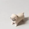 Wooden Animal - Dachshund, White
