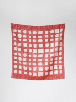 Yamada Linen Furoshiki - Shape And Line 10 Yamada Linen Furoshiki - Shape And Line -Rikumo Yamada Seni Co Yamada Linen Furoshiki Shape and Line Red 2