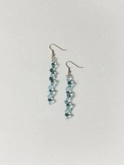 Glass Earrings - Rain 12 Glass Earrings - Rain -Rikumo Yoko Yano Glass Earrings Rain Blue 2