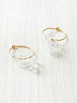 Glass Hoop Earrings - Salt 11 Glass Hoop Earrings - Salt -Rikumo Yoko Yano Salt Hoop Clear 2