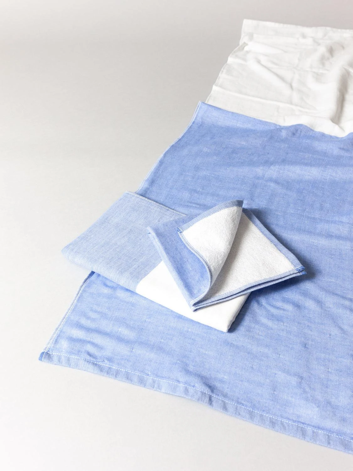 Two-Tone Chambray Towel - Blue 6 Two-Tone Chambray Towel - Blue - Image 5